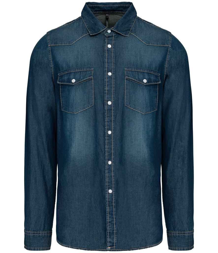 Kariban Long Sleeve Denim Shirt - Blue Jean