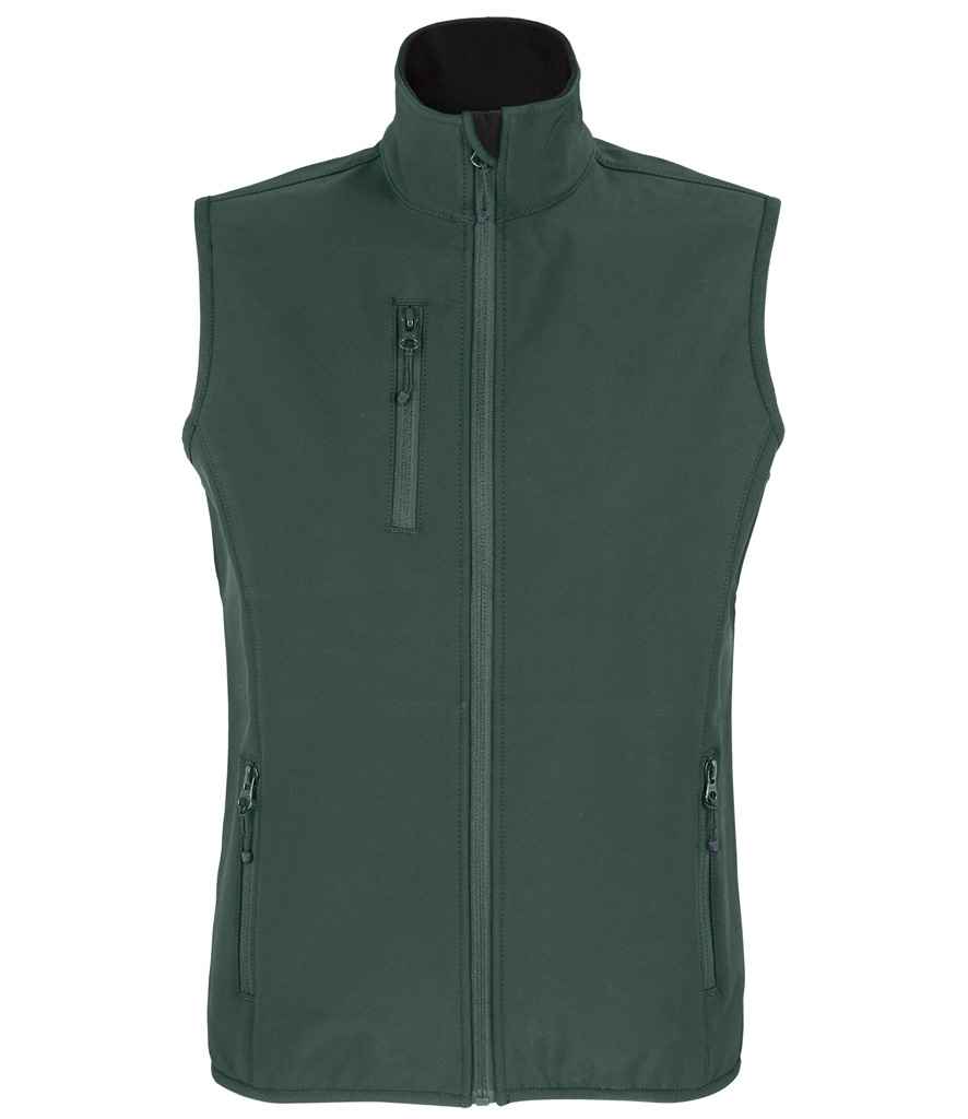 SOL'S Ladies Falcon Recycled Soft Shell Bodywarmer - Forest Green