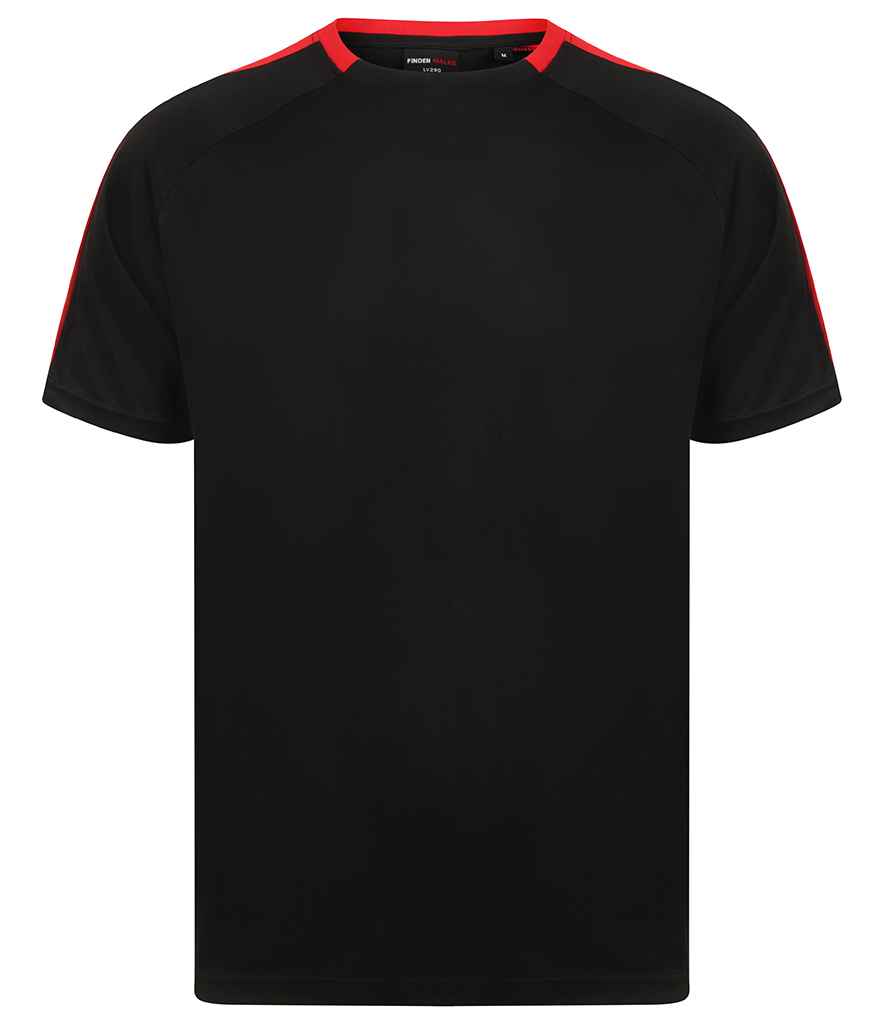 Finden + Hales Unisex Team T-Shirt - Black/Red