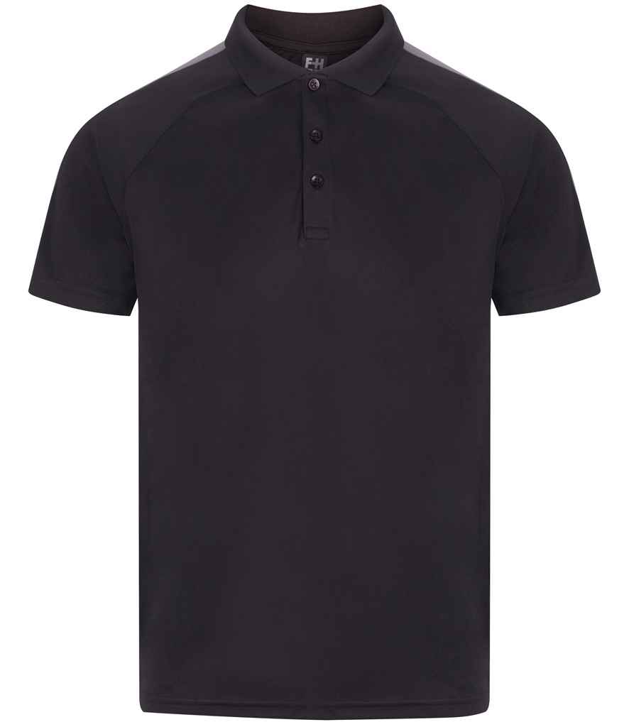 Finden + Hales Team Polo Shirt - Black/Gunmetal