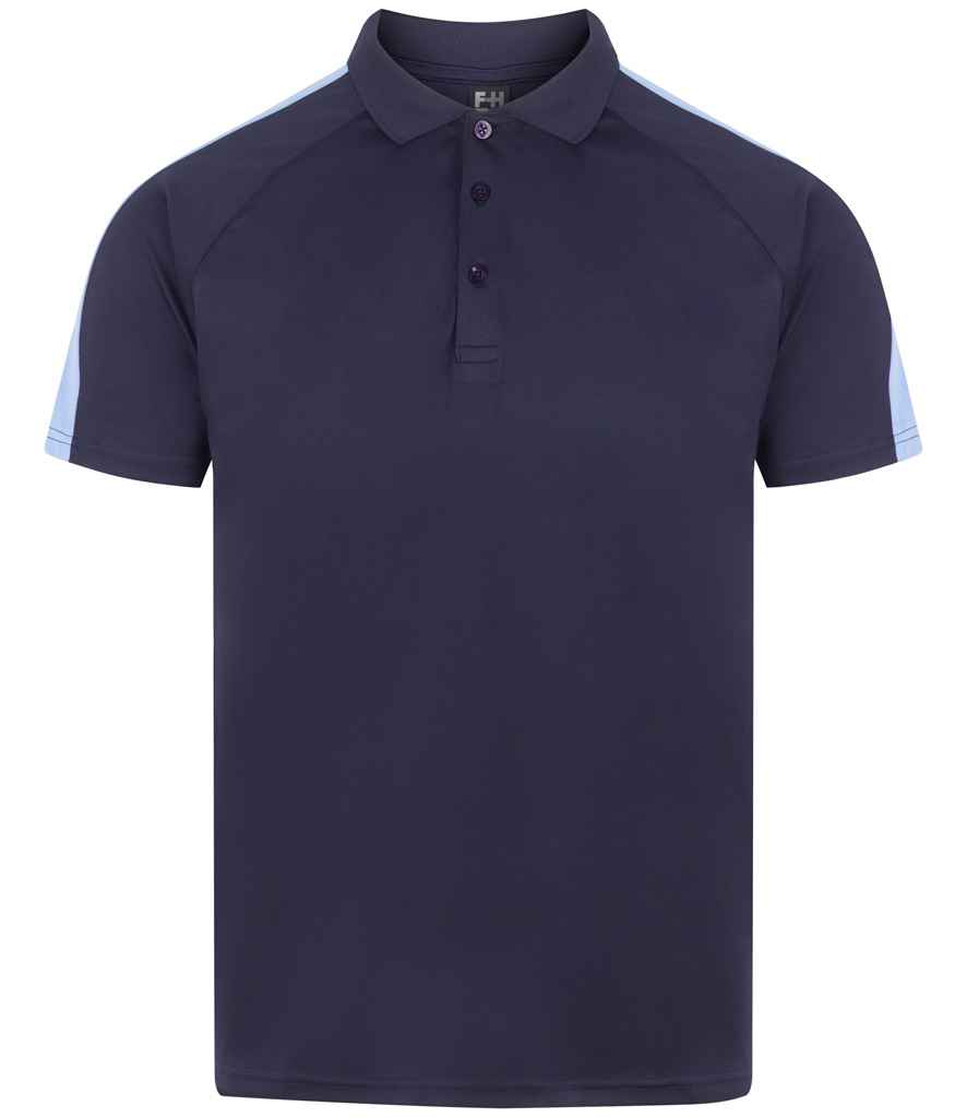 Finden + Hales Team Polo Shirt - Navy/Sky blue
