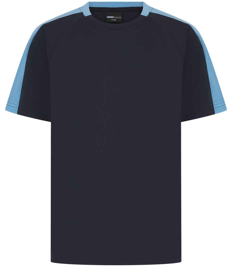 Finden + Hales Kids Team T-Shirt - Navy/Sky blue