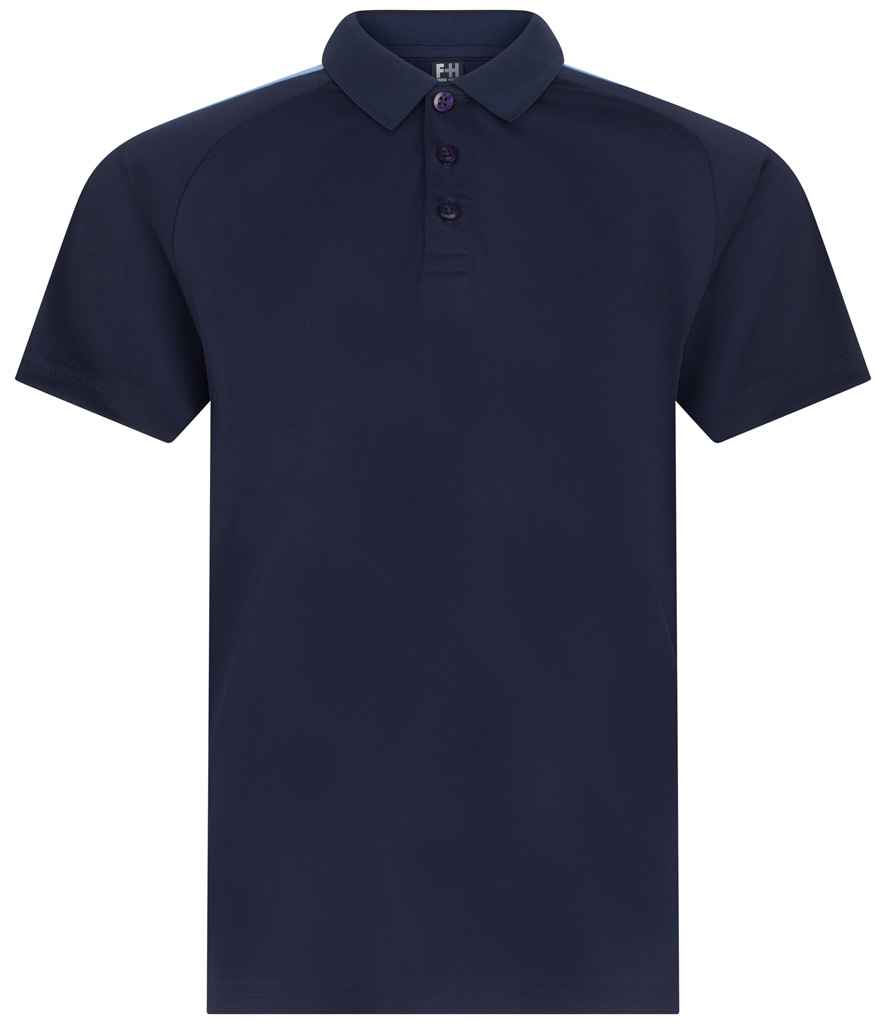 Finden + Hales Kids Team Polo Shirt - Navy/Sky blue