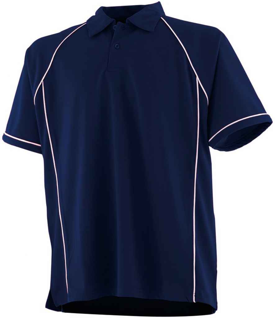 Finden + Hales Kids Performance Piped Polo Shirt - Navy/White