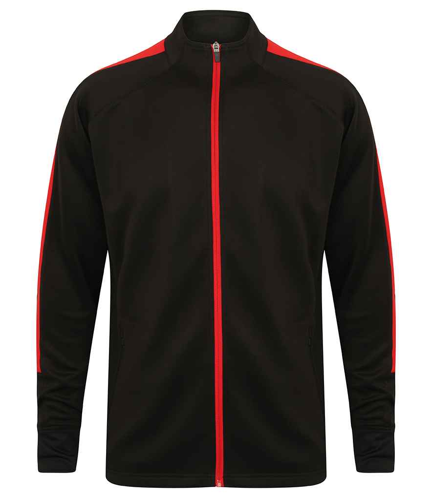 Finden + Hales Knitted Tracksuit Top - Black/Red