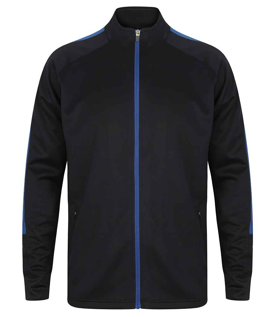 Finden + Hales Knitted Tracksuit Top - Navy/Royal Blue