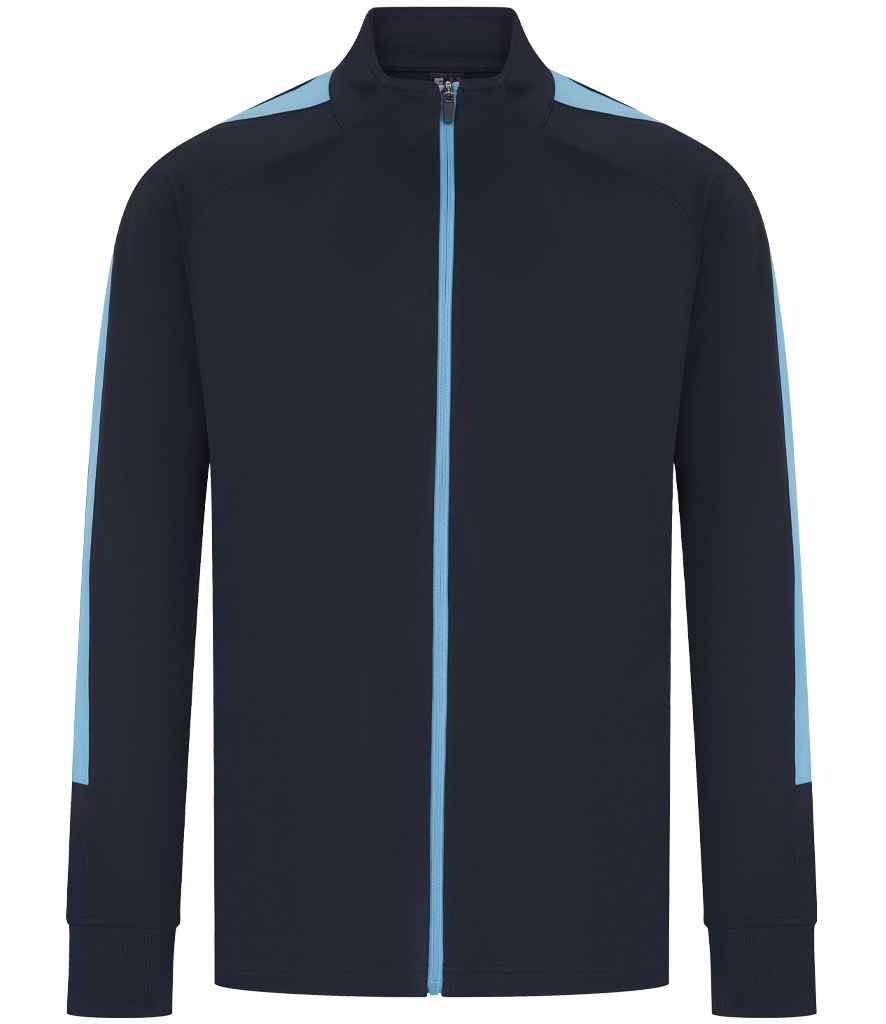 Finden + Hales Knitted Tracksuit Top - Navy/Sky blue