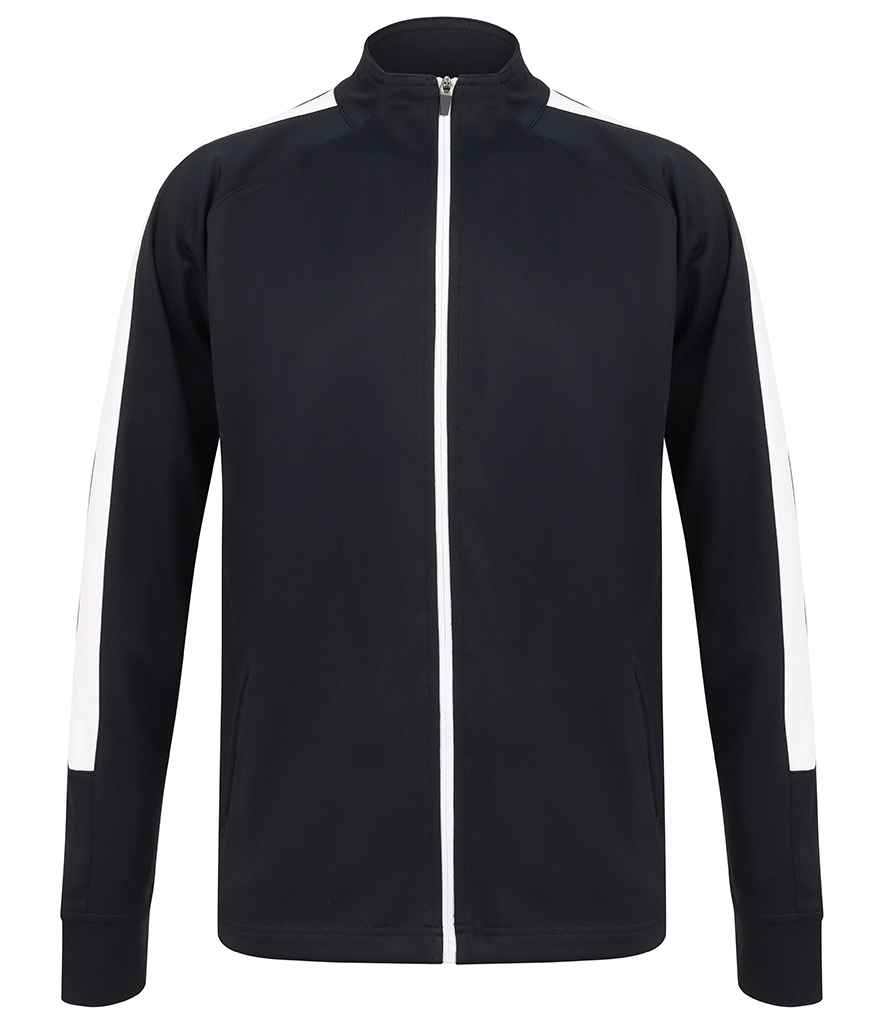 Finden + Hales Knitted Tracksuit Top - Navy/White