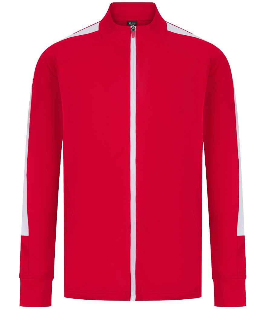 Finden + Hales Knitted Tracksuit Top - Red/White