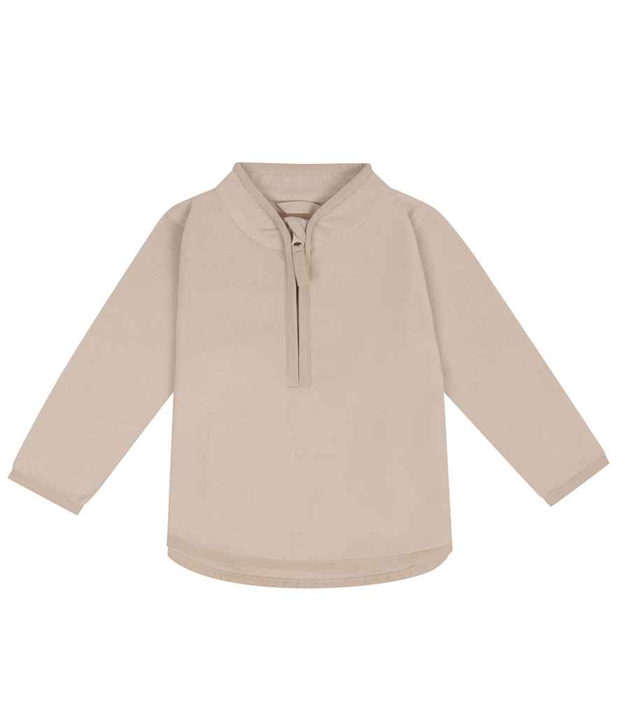 Larkwood Kids 1/2 Zip Lightweight Fleece - Light Stone