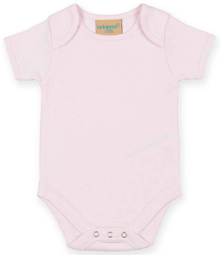 Larkwood Short Sleeve Baby Bodysuit - Pale Pink