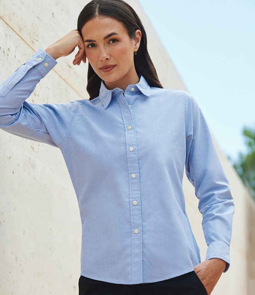 Henbury Ladies Long Sleeve Classic Oxford Shirt