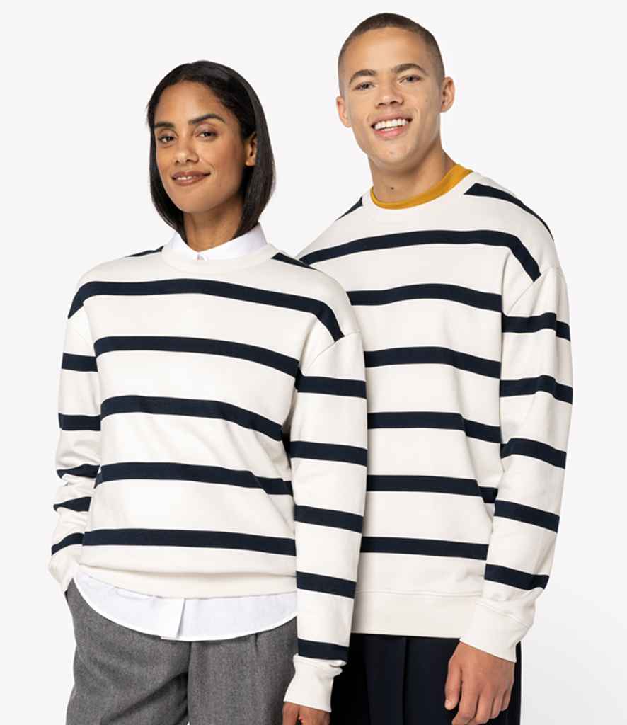 Native Spirit Unisex Striped Crew Neck Sweatshirt
