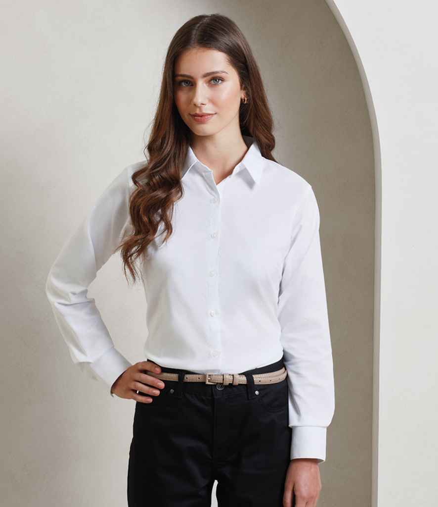 Premier Ladies Signature Long Sleeve Oxford Shirt